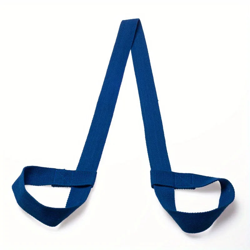 Cotton Yoga Mat Back Strap Sports and Fitness Yoga Mat Binding Multi-functional Binding Strap Available in Multiple Colors Peaceful Pleasures Health and Wellness Deep blue