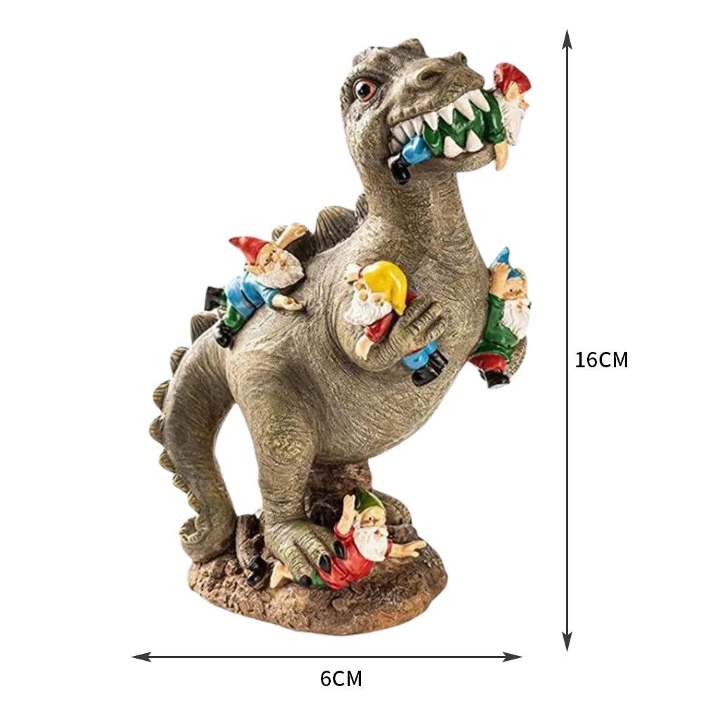 Dinosaur Gnome Resin Figurine | Garden & Christmas Decor
