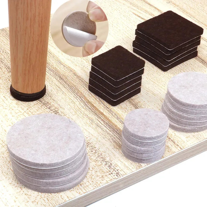 Felt Chair Leg Pads 5mm – Floor Scratch Protector 18–128 Pcs