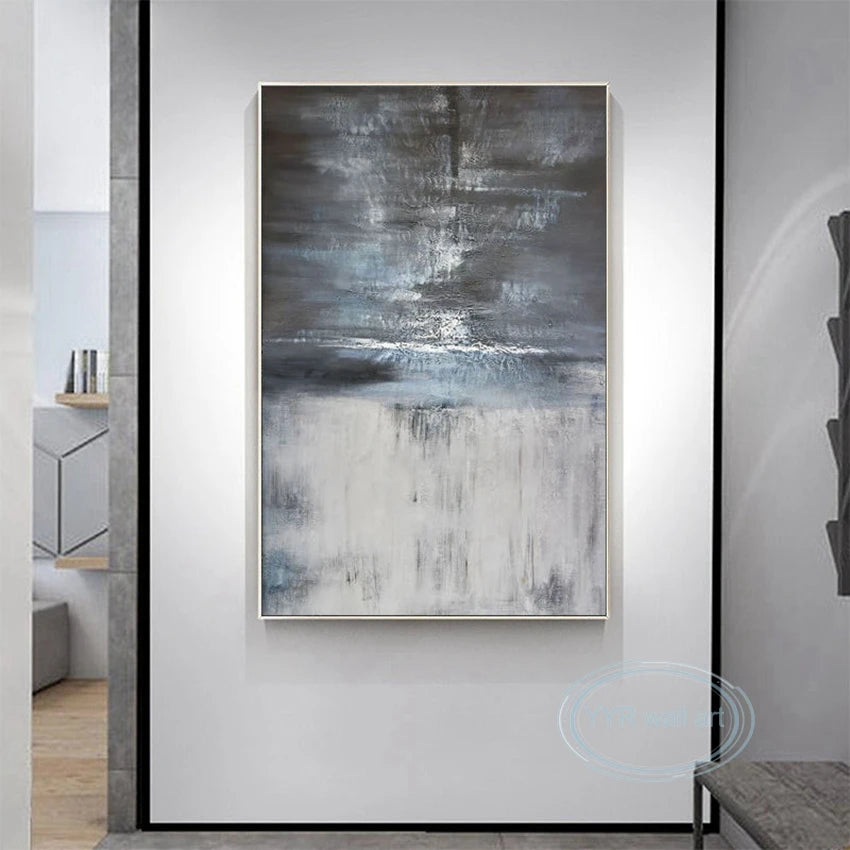 Nordic Pop Abstract Wall Art Canvas Large Poster Handmade Oil Painting Living Room Bedroom Porch Office Acrylic Decorative Mural Peaceful Pleasures Health and Wellness