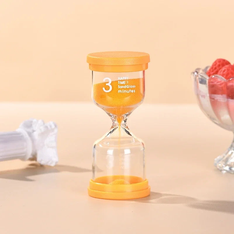 1PCS 3/5/10/15/30 Minutes Colorful Hourglass Sandglass Children Kid Gift Toy Sand Timer Hour Glass Home Decoration Sand Clock Peaceful Pleasures Health and Wellness 3min