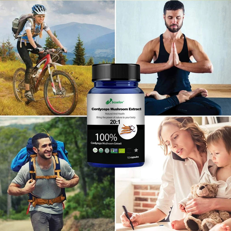 Pure Cordyceps Mushroom Extract – Energy & Immune Support Capsules