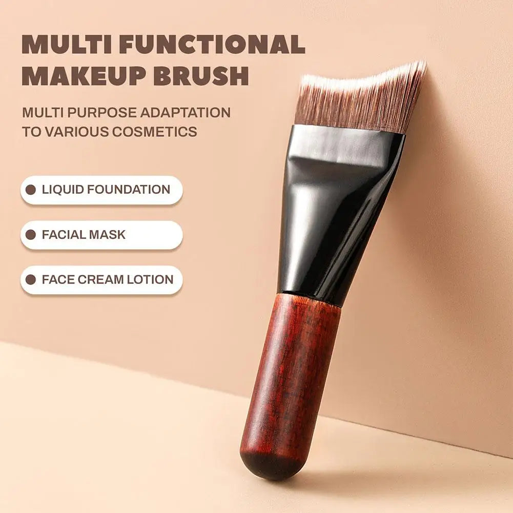 Ultra Thin Foundation Brush Flat Head Face Contour Brush Wooden Handle Make Up Brush Blending Foundation Cream Makeup Brushes Peaceful Pleasures Health and Wellness
