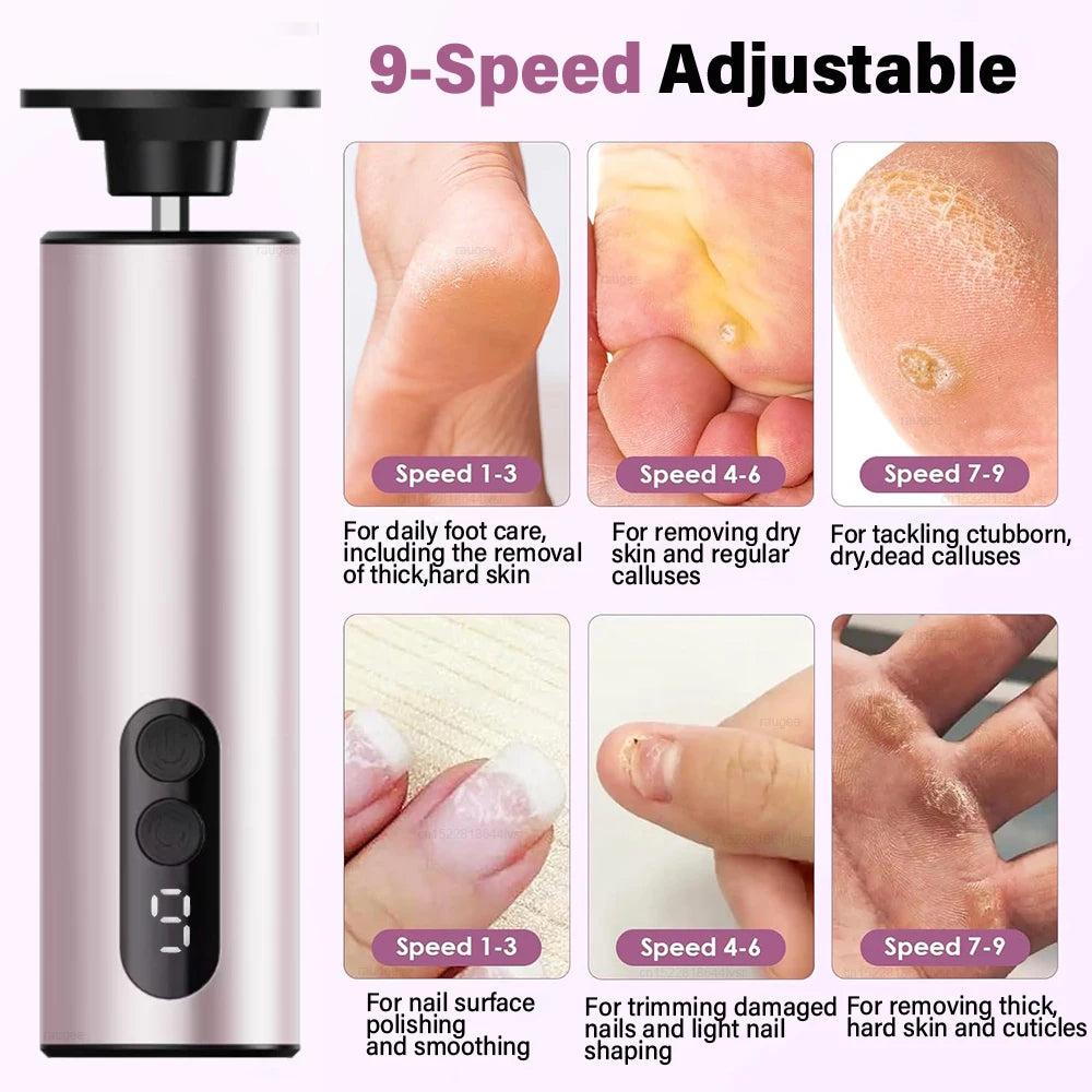 Electric Callus Remover Foot Exfoliation Sander Electric Foot Grinder for Feet Heel File Pedicure Machine Foot Dead Skin Remover Peaceful Pleasures Health and Wellness