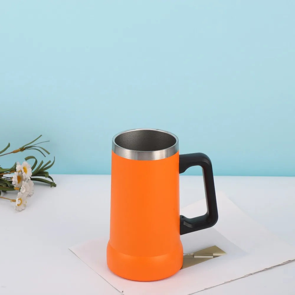 710ml Insulated Stainless Steel Thermal Mug with Handle