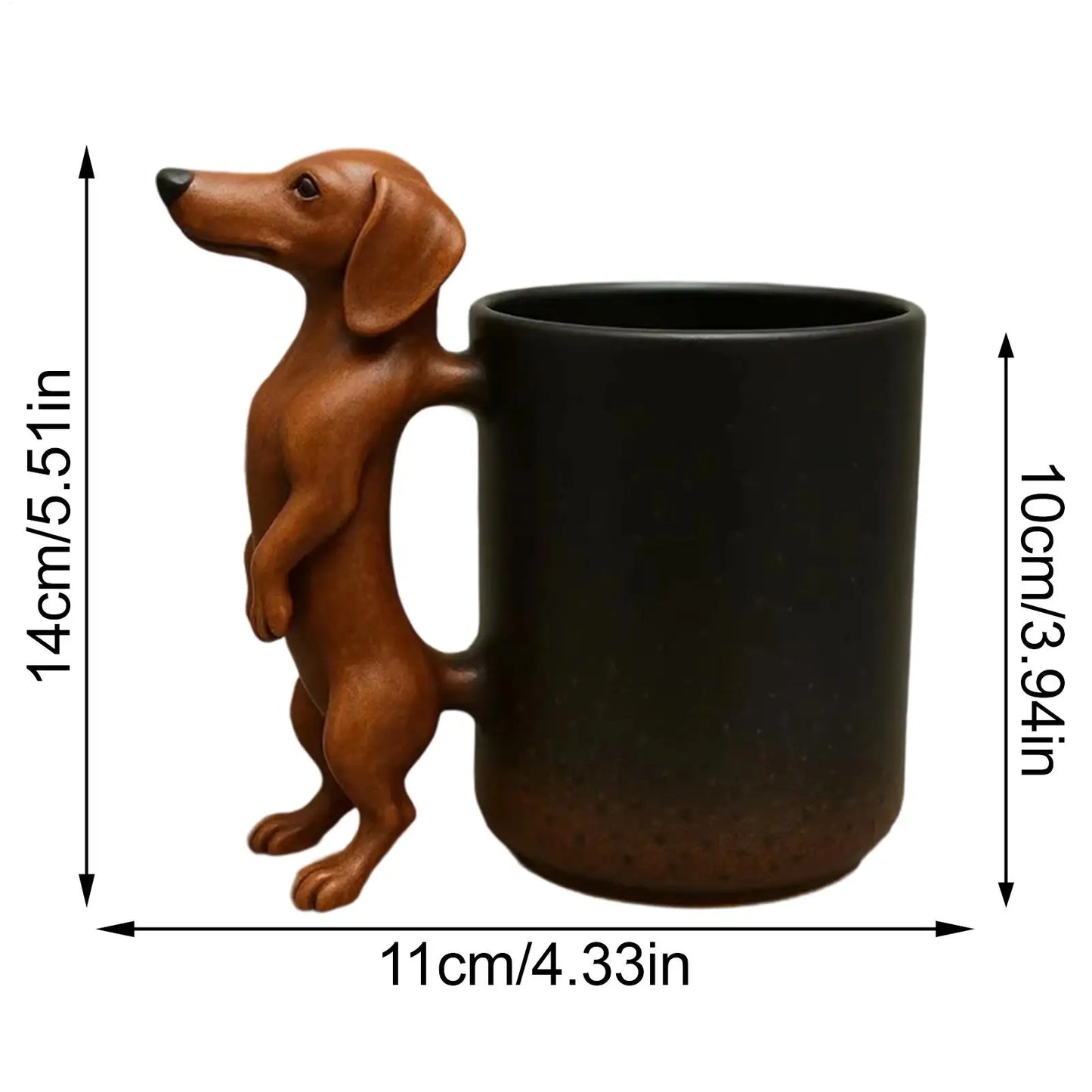 3D Dog Shaped Beverage Mug Tea Mug Desktop Beverage Cup for Home Office Living Room Cafe Dining Room Bedroom Coffee Tea Milk Peaceful Pleasures Health and Wellness