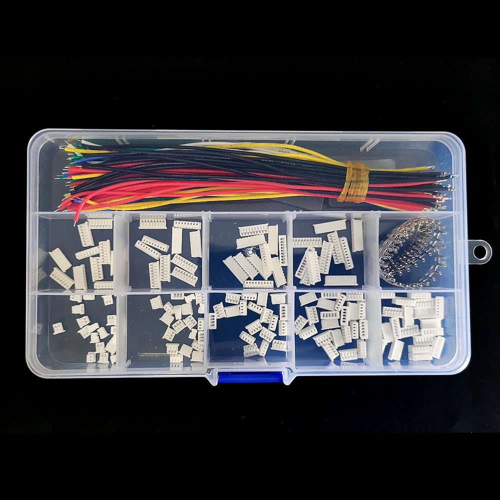 JST 1.25mm Connector with 28AWG Single-ended Pre-Crimped Soft silicone Cables Kit Male Female 2/3/4/5/6/7/8/9/10 Pin for Diy Peaceful Pleasures Health and Wellness