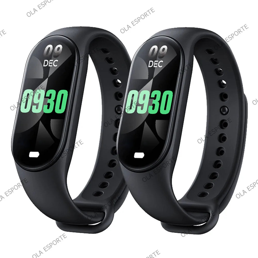 M8 Smart Band Watch Men Women Silicone Heart Rate Smart Band Varied Dial Fitness Tracker Blood Pressure Sport Bracelet M7 HW12 Peaceful Pleasures Health and Wellness 2pc Black