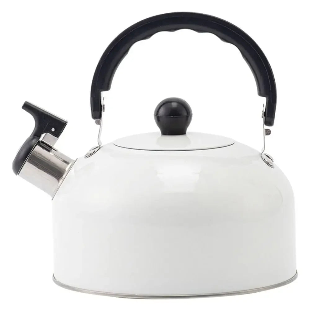 3L Home appliances Electric Stainless Steel tea water Kettle whistling Tea making coffee making Flat bottomed sounding kettle Peaceful Pleasures Health and Wellness White