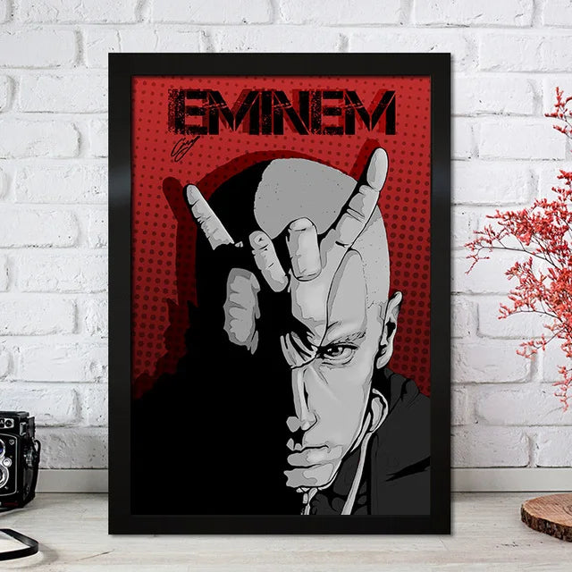 Super Rapper Eminems Posters and Prints Great Rap Singer Canvas Painting Music Star Wall Art Picture for Bedroom Home Decor Peaceful Pleasures Health and Wellness