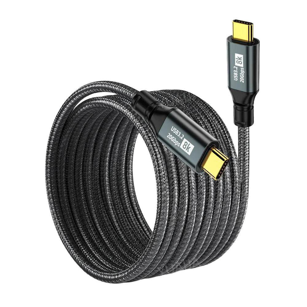 USB-C to USB-C Cable 100W PD 20Gbps 8K Nylon Braided