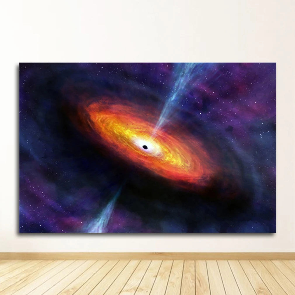 Space Galaxy Canvas Wall Art – Astronaut Planet Universe Poster