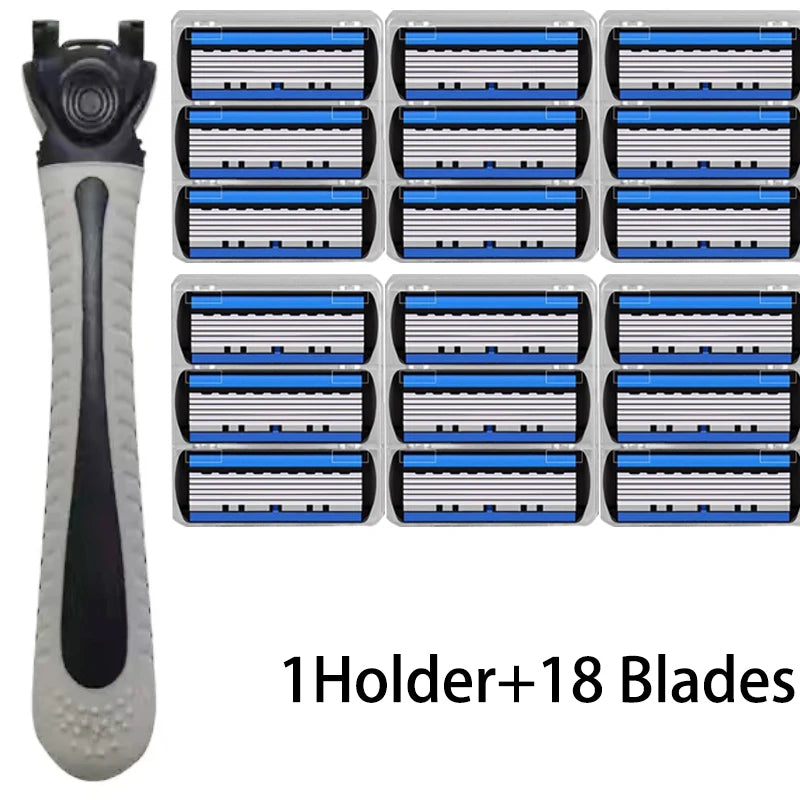 6-Layer Double Edge Safety Razor – Stainless Steel Manual Shaver