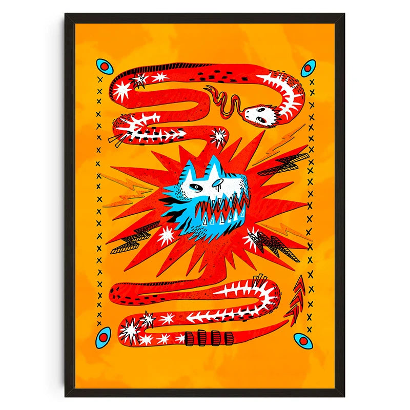 Vintage Japanese Abstract Koi Flower Canvas Poster Mid Century Retro Print Wall Art for Living Room Home Aesthetic Decor Peaceful Pleasures Health and Wellness 7 40x50cm Unframed