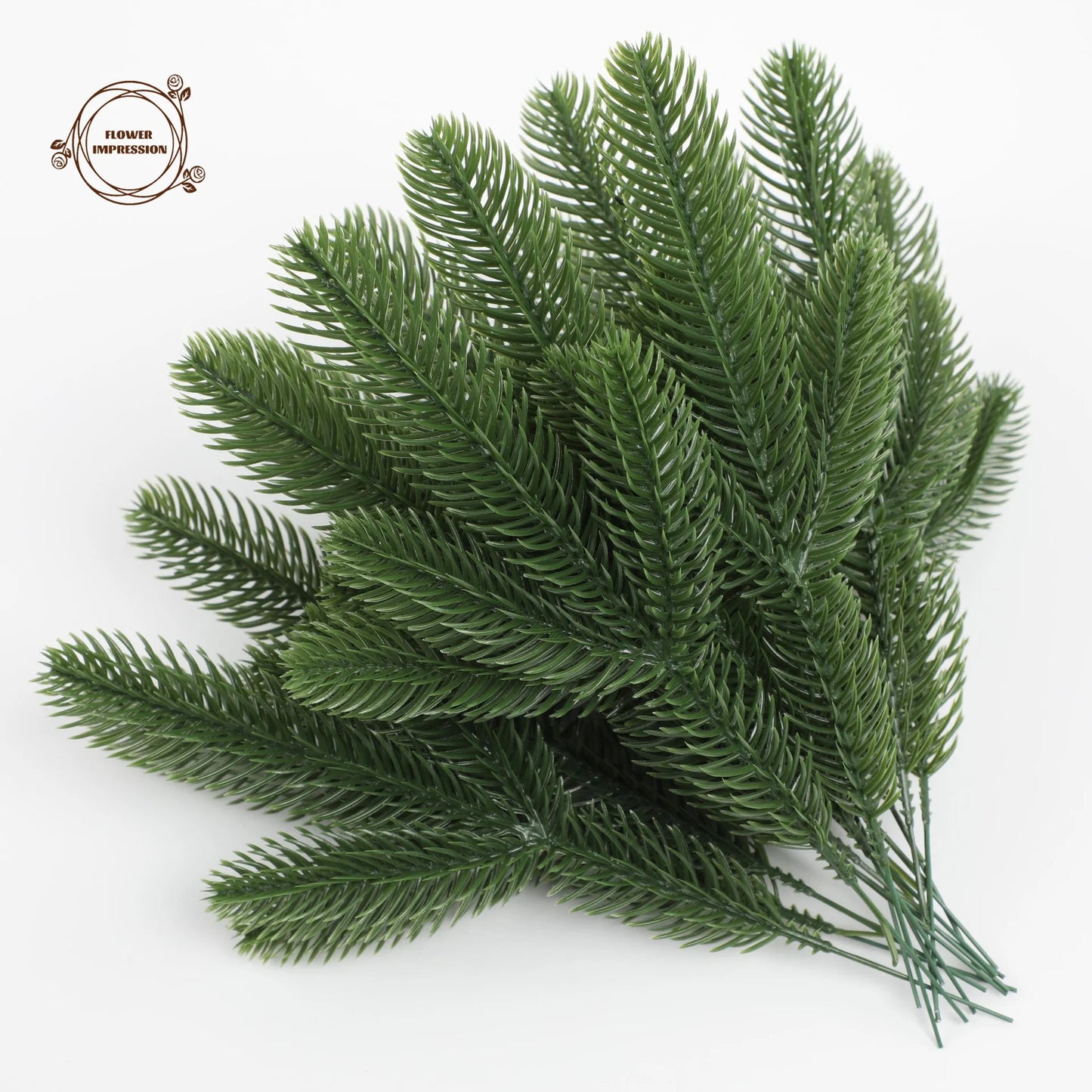 Artificial Pine Branches Christmas Garland Wreath Decor 10/25PCS
