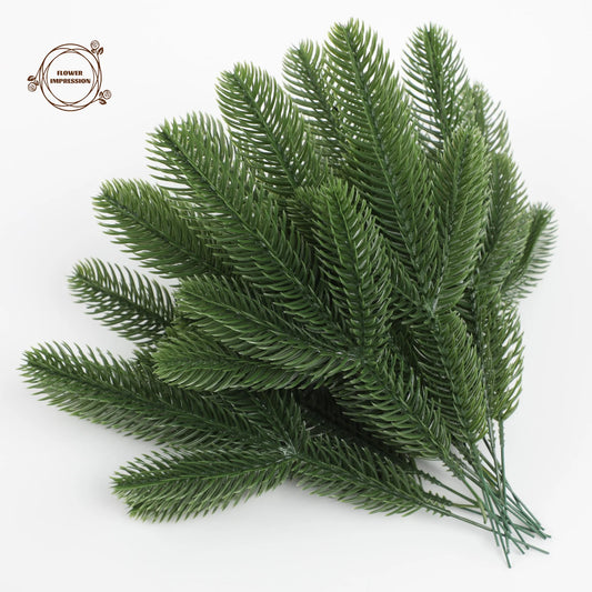 Artificial Pine Branches Christmas Garland Wreath Decor 10/25PCS Artificial Pine Branches Peaceful Pleasures Health and Wellness