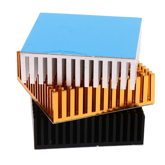 White\Black\Gold 50*50*15MM With Thermal Conductive Adhesive Aluminum Heatsink Panel Heat Sink CPU Power IC Chip Cooler Radiator Peaceful Pleasures Health and Wellness
