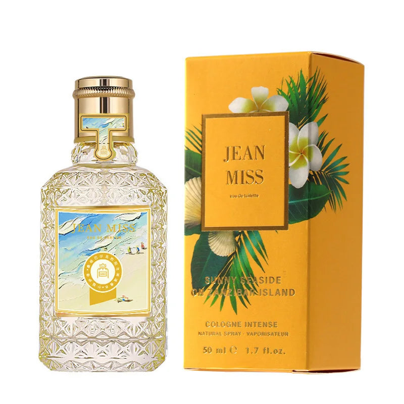 Brand Premium Women's Perfume Fresh Fruity Scented Spray Blood Orange Musk Eau De Toilette Long-lasting Romantic Women's Perfume Peaceful Pleasures Health and Wellness Sunshine Beach 50ML