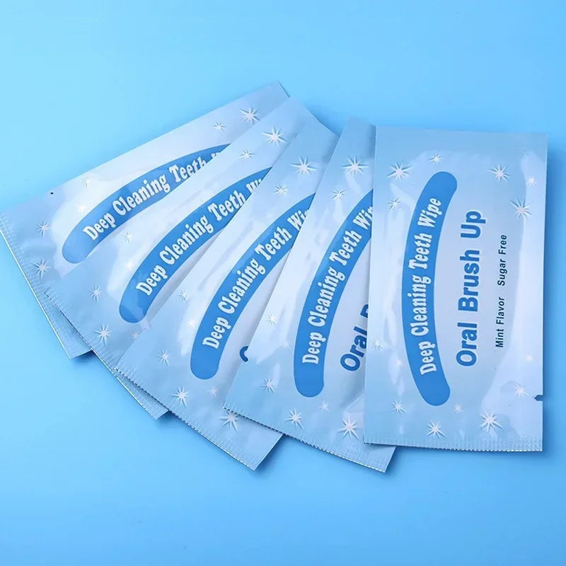 100pcs Teeth Whitening Finger Wipes | Dental Deep Clean