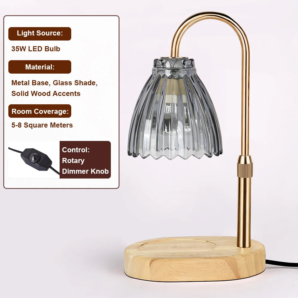 Dimmable Candle Warmer Lamp | Flameless Wax Melt Aroma Light