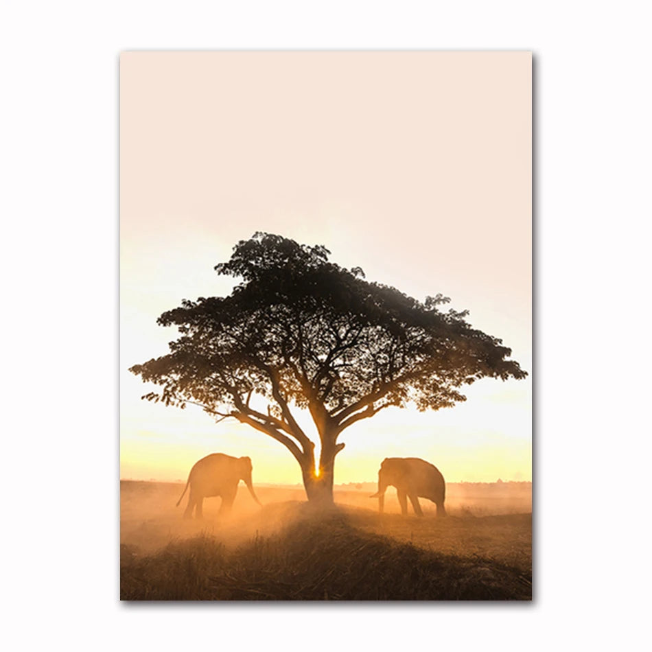 Autumn Landscape Canvas Wall Art | Nature Scenery Animal Print Canvas Wall Art Peaceful Pleasures Health and Wellness T60297-03 20x30cm Unframed