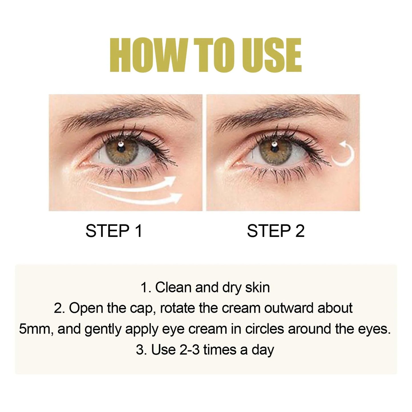 Snail Eye Cream Stick Anti-Puffiness Wrinkle Removal Fade Dark Circle Fine Lines Repair Moisturizing Firming Lightening Eye Care Peaceful Pleasures Health and Wellness