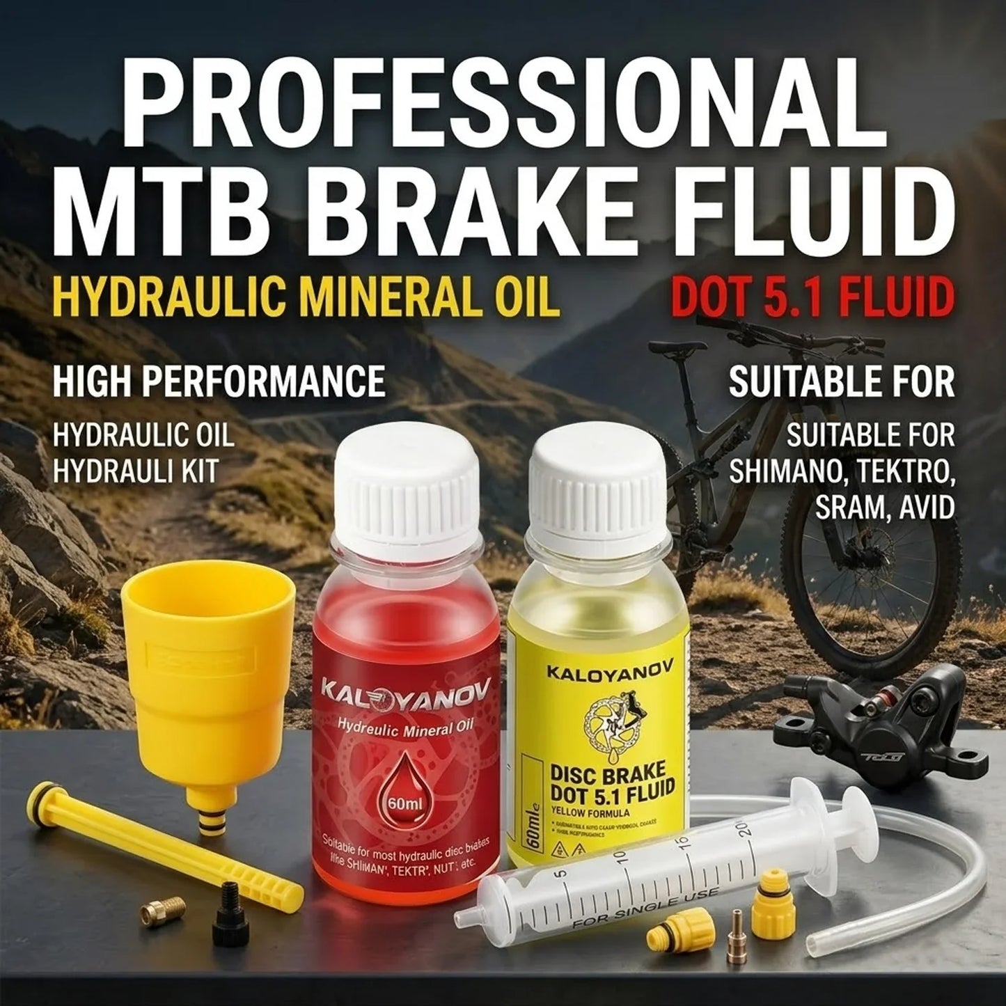 Hydraulic Disc Brake Bleed Kit – Mineral Oil & DOT 5.1 MTB
