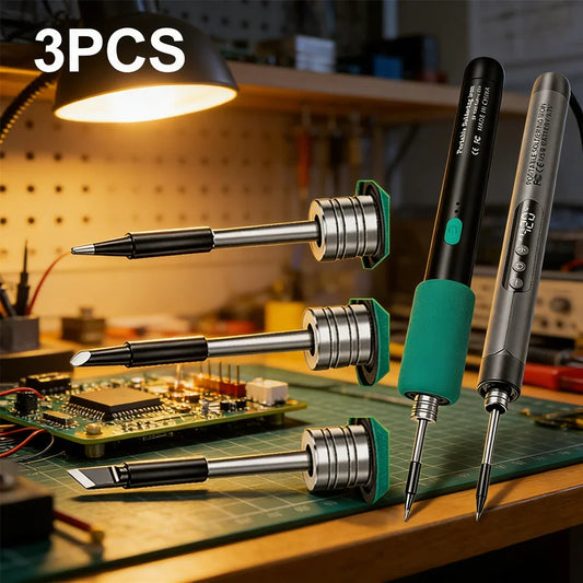 3-Pack Soldering Tips for 5V USB Mini Soldering Irons | 8cm Metal Soldering Iron Tips Peaceful Pleasures Health and Wellness
