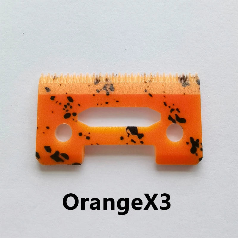 1/3/5Pcs Ceramic Clipper Blades Professional Head Replacement Barber Accessories Solid Color/Camouflage Color Ceramic Blade Peaceful Pleasures Health and Wellness 110-OrangeX3