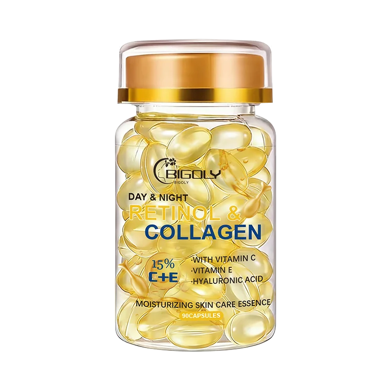 Retinol & Collagen Face Serum Capsules – 90ct Moisturizing
