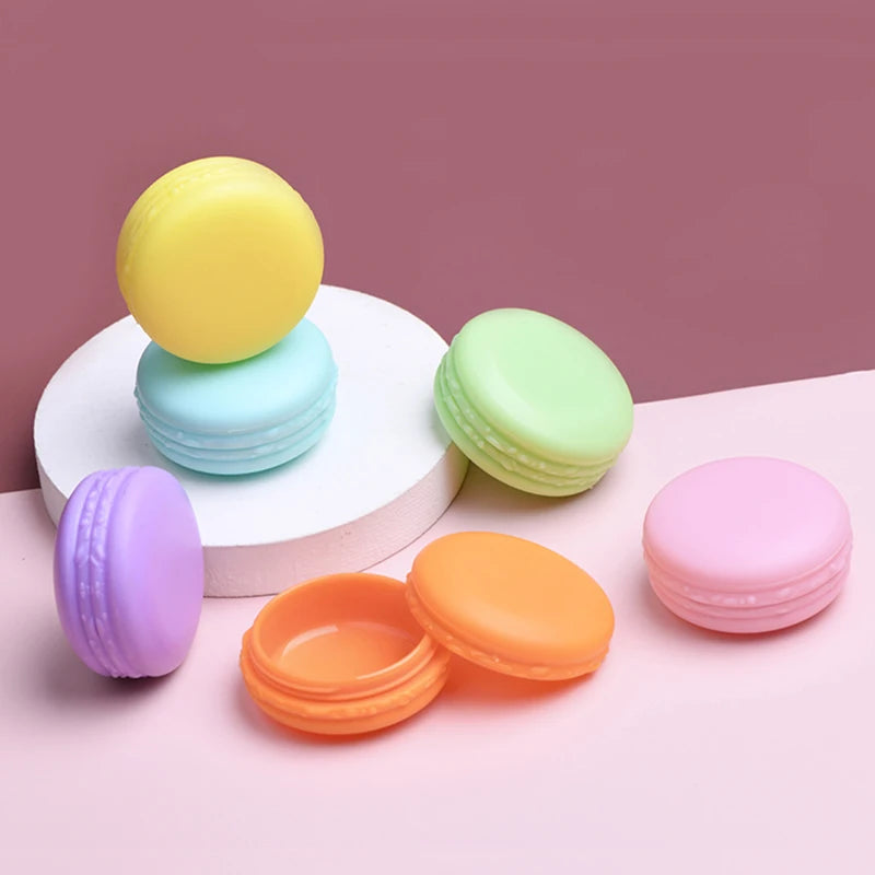 5Pcs 10g Macaron Cream Jar,PP Plastic Lotion Cream Box Bottle,Cosmetic Foundation Cream Pill Storage Box,Travel Portable Makeup Peaceful Pleasures Health and Wellness