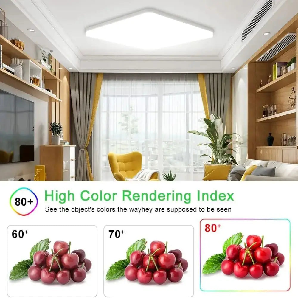 Minimalist Square LED Ceiling Light 18W–48W | Ultra-Thin Modern