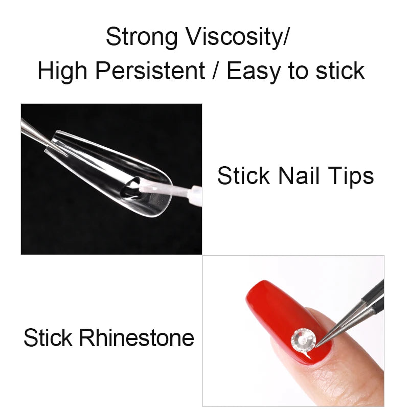 7g Super Strong Nail Glue For False Nail Tips, Acrylic Nails,Press On Nails,Fake Nails Art Decoration Long Lasting Adhesion Peaceful Pleasures Health and Wellness