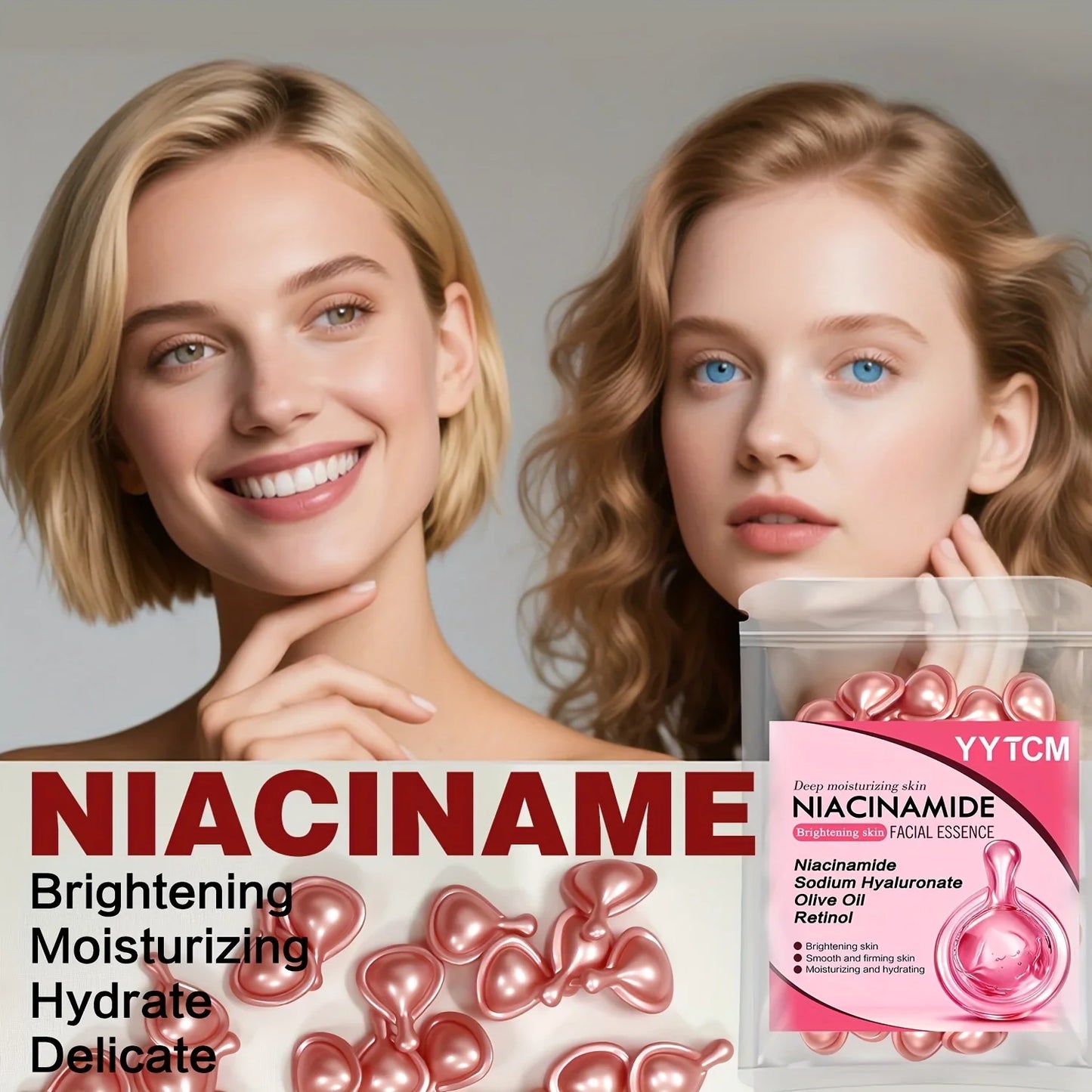 Niacinamide & Retinol Facial Essence Capsules – Brighten & Hydrate