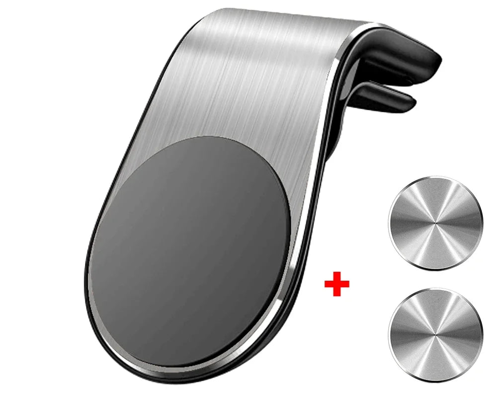 Magnetic Car Phone Holder Stand Air Vent Magnet Car Mount GPS Smartphone Mobile Support In Car Bracket for iPhone Samsung Xiaomi Peaceful Pleasures Health and Wellness Silver Fixed Holder