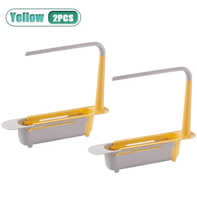 Expandable Sink Caddy Drain Basket | Sponge & Soap Organizer