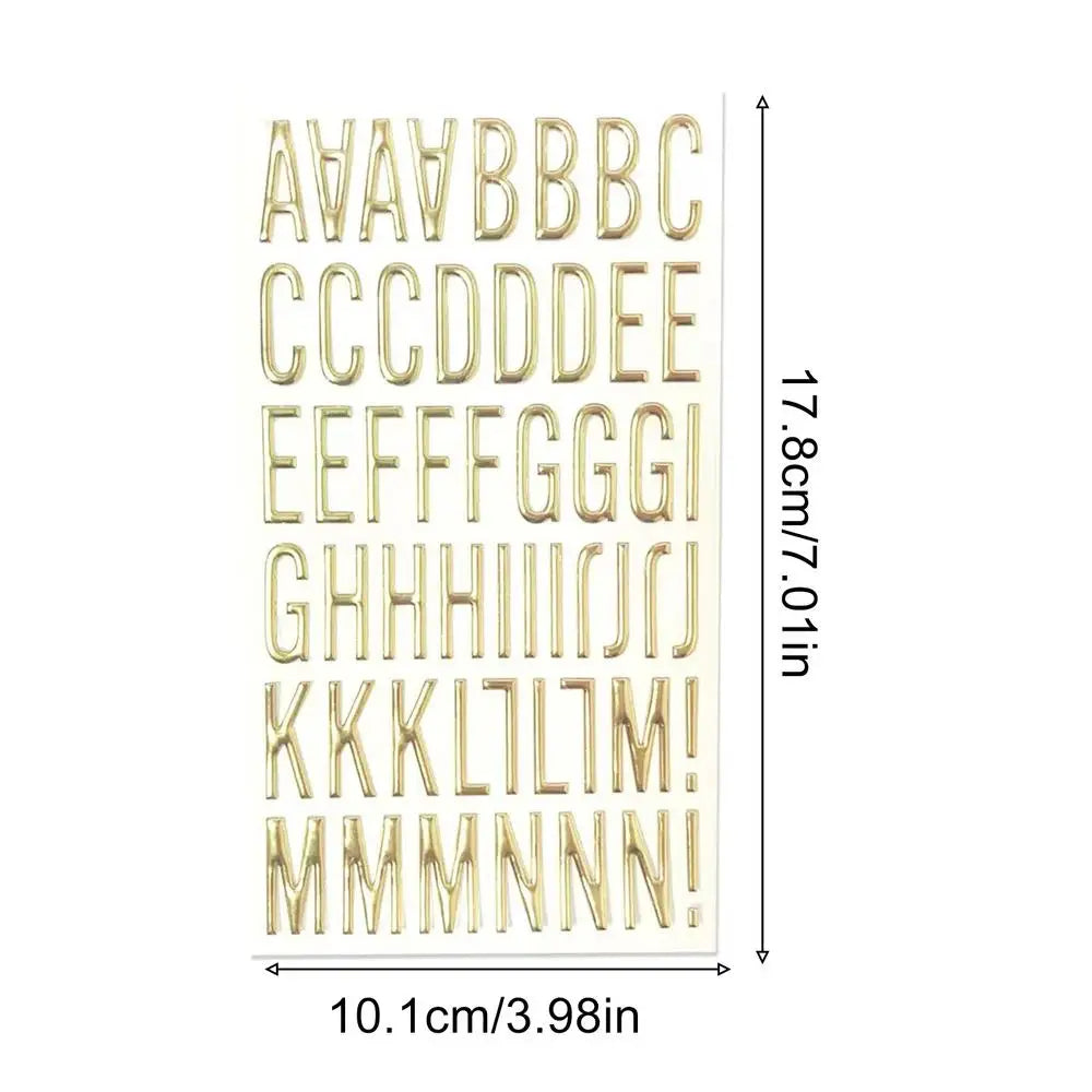 Waterproof Gold Letter Stickers DIY Me&tallic Alphabet & Number Decals Vinyl Stickers For Scrapbooking, Windows, Cars & Signs Peaceful Pleasures Health and Wellness O to Z