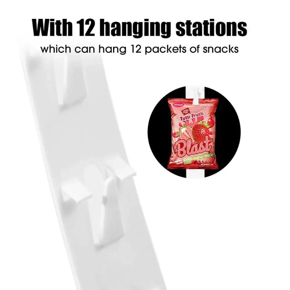 4-Pack Clip Strips with 12 Hooks & Label Header | Retail Display