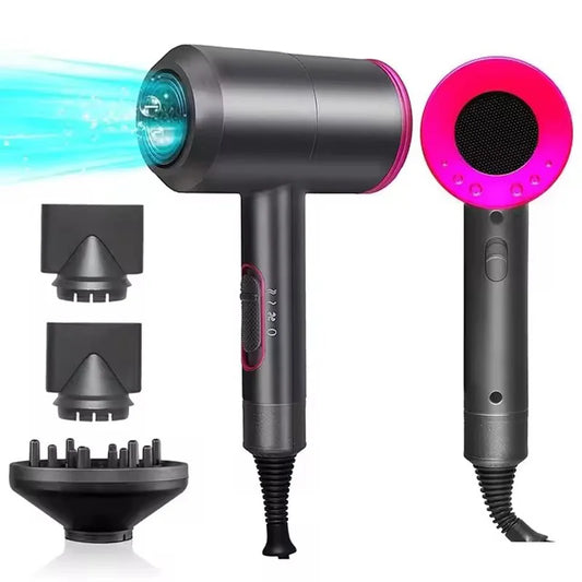 Professional Hair Dryer Strong Wind Hot Air Cold Air Ion Salon HairDryer 1800w Brush Negative Ion Blow Dryer with Diffuser Peaceful Pleasures Health and Wellness