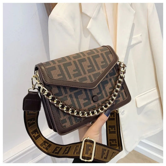 Retro Letter Print Mini Crossbody Bag – Women's Shoulder Bag Mini Crossbody Bag Peaceful Pleasures Health and Wellness