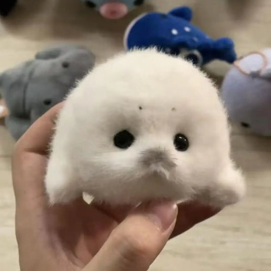 Cute Seal Plush Keychain – Kawaii Stuffed Animal Fidget Toy Plush Keychain Toy Oasis Select