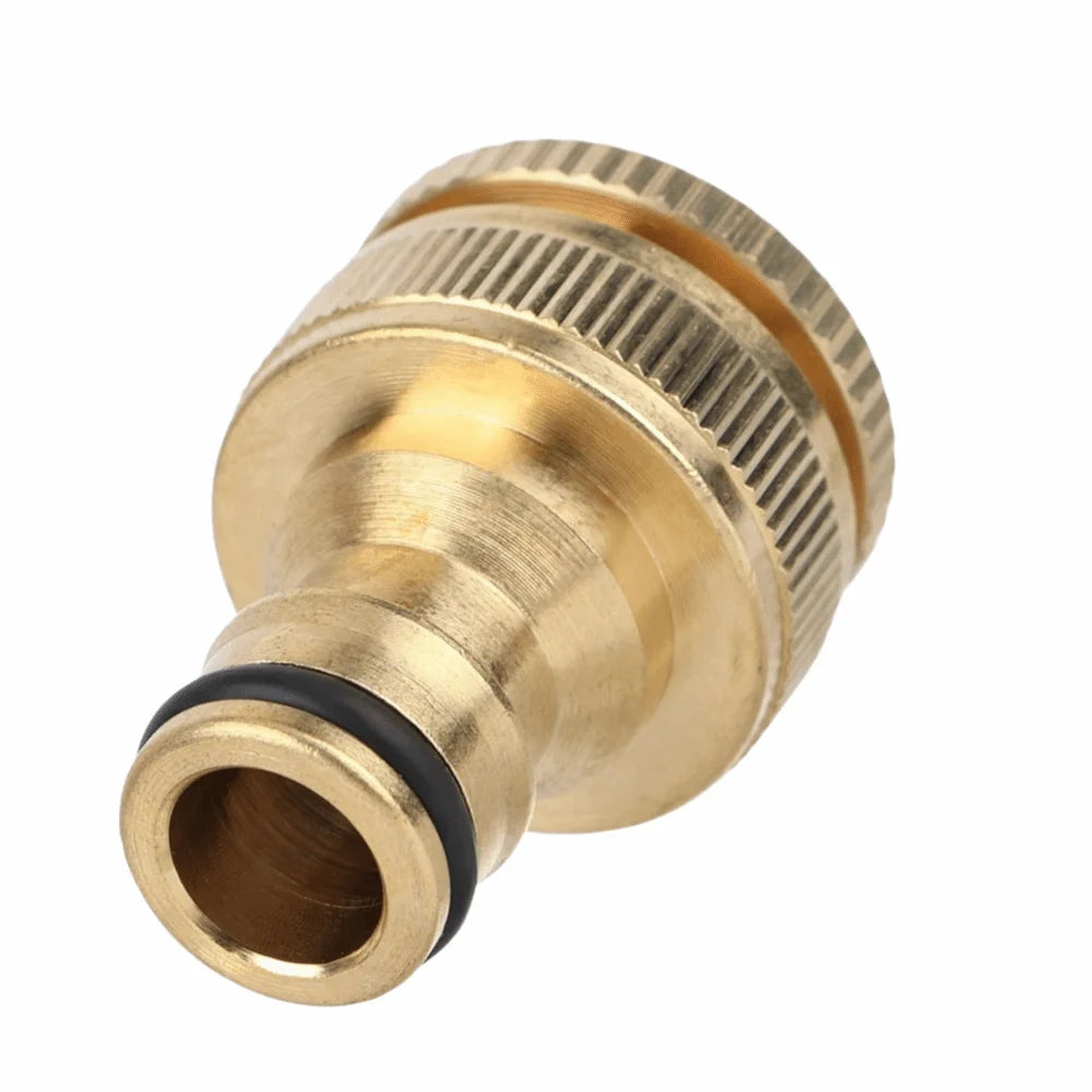 4-Pack Brass Garden Hose Connectors – 1/2" & 3/4" Female Thread
