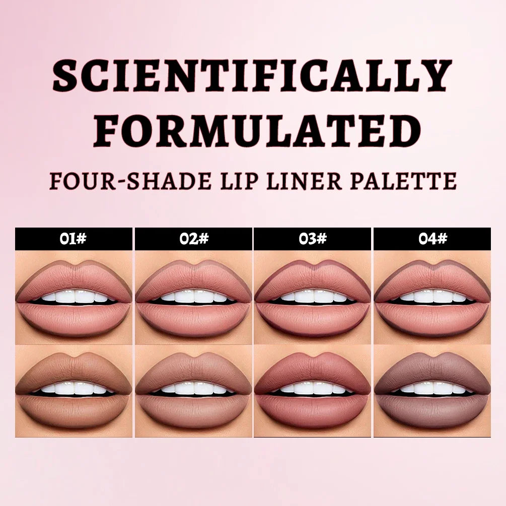 QIBEST Matte Lip Liner Waterproof Sweatproof Multi-color Correcting Liquid Lipstick Pen Brown Lipliner Cosmetics For Women Peaceful Pleasures Health and Wellness
