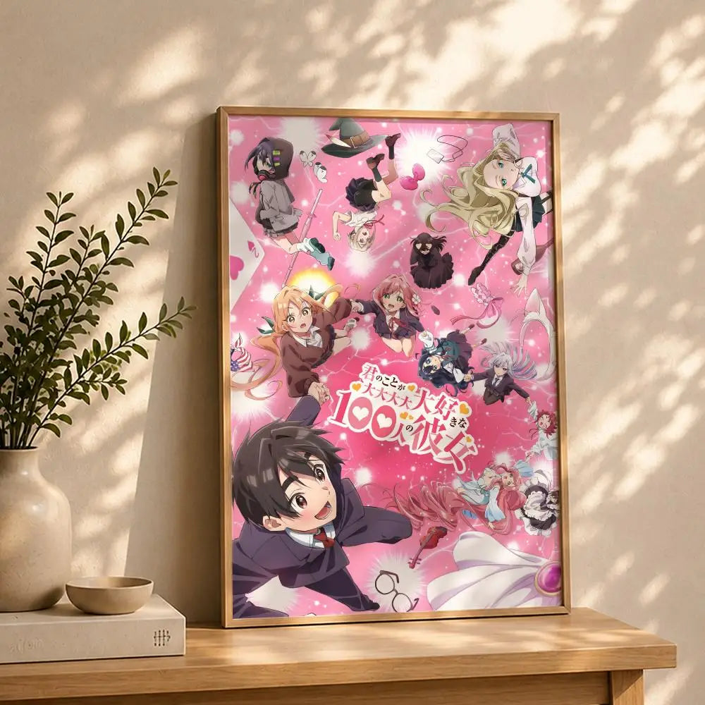 Anime Hyakkano HD Poster – Self-Adhesive Waterproof Wall Art Anime Wall Poster Peaceful Pleasures Health and Wellness White14 50X70cmNoframe