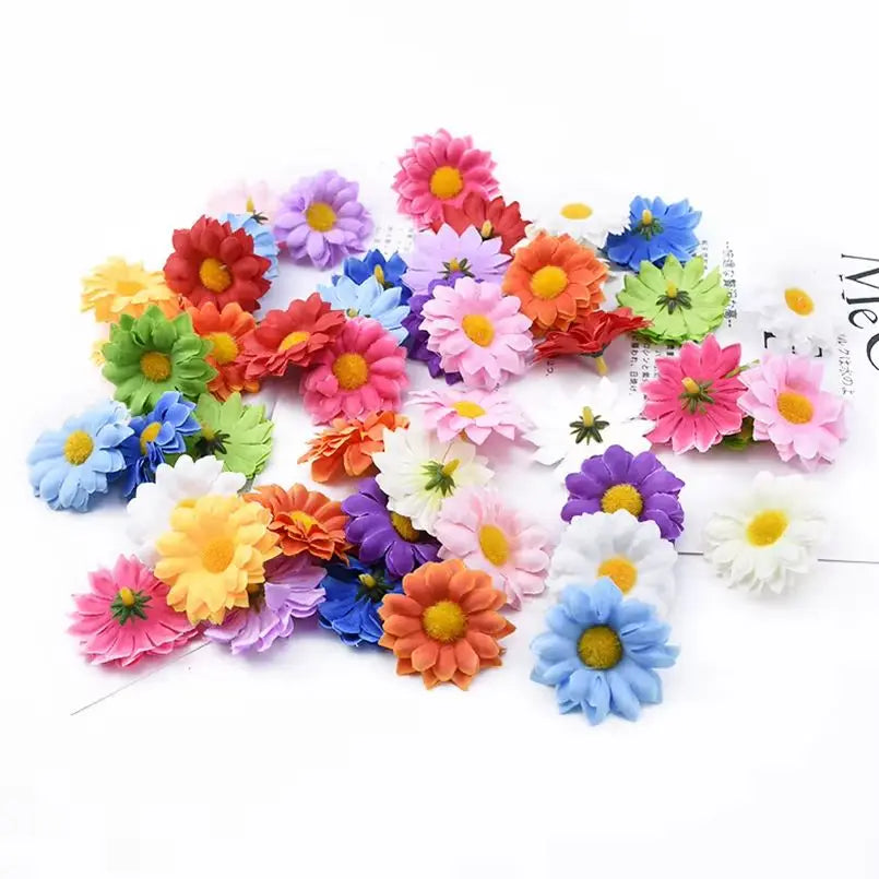 Artificial Silk Daisy Flower Heads 10/20pc | Wedding & Home Decor