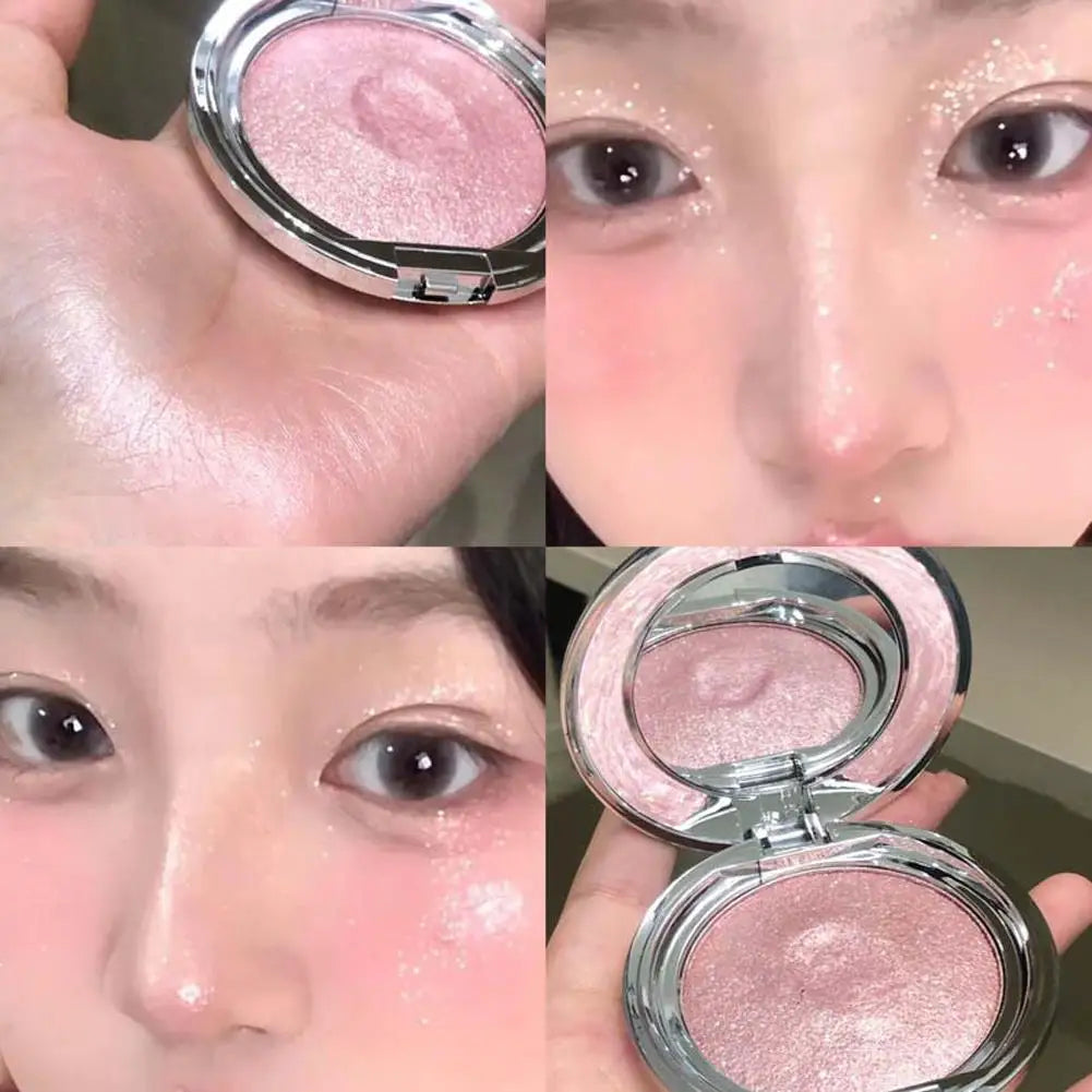 Diamond Highlighter Powder Palette Waterproof High Gloss Glitter Body Highlight Eyeshadow Face Contour Illuminator Makeup Peaceful Pleasures Health and Wellness C