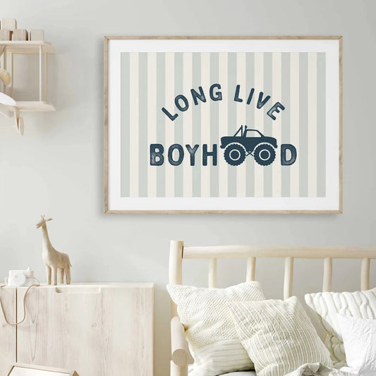 Monster Truck Canvas Wall Art Print | Kids Room Decor Poster Canvas Wall Art Print Peaceful Pleasures Health and Wellness G4419 60x80cm Unframed