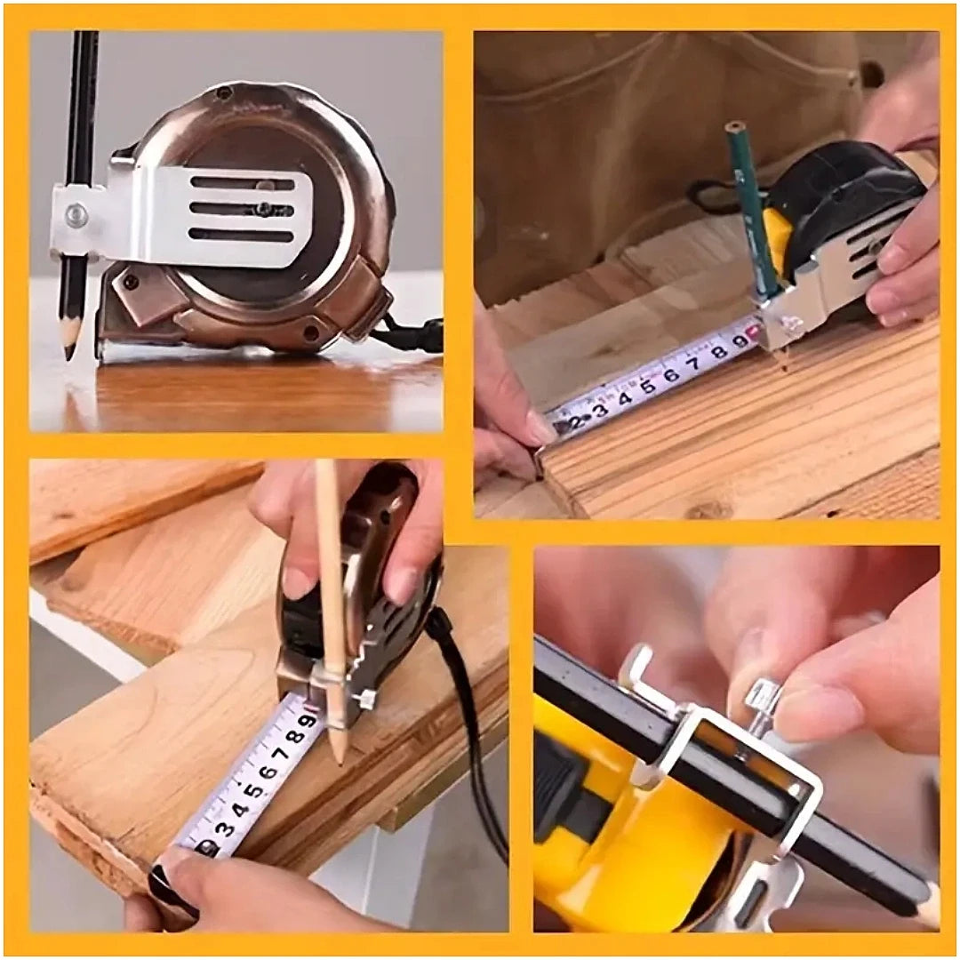 Tape Measure Pencil Holder Digital Scribing Tool Clamp Wall Fixed