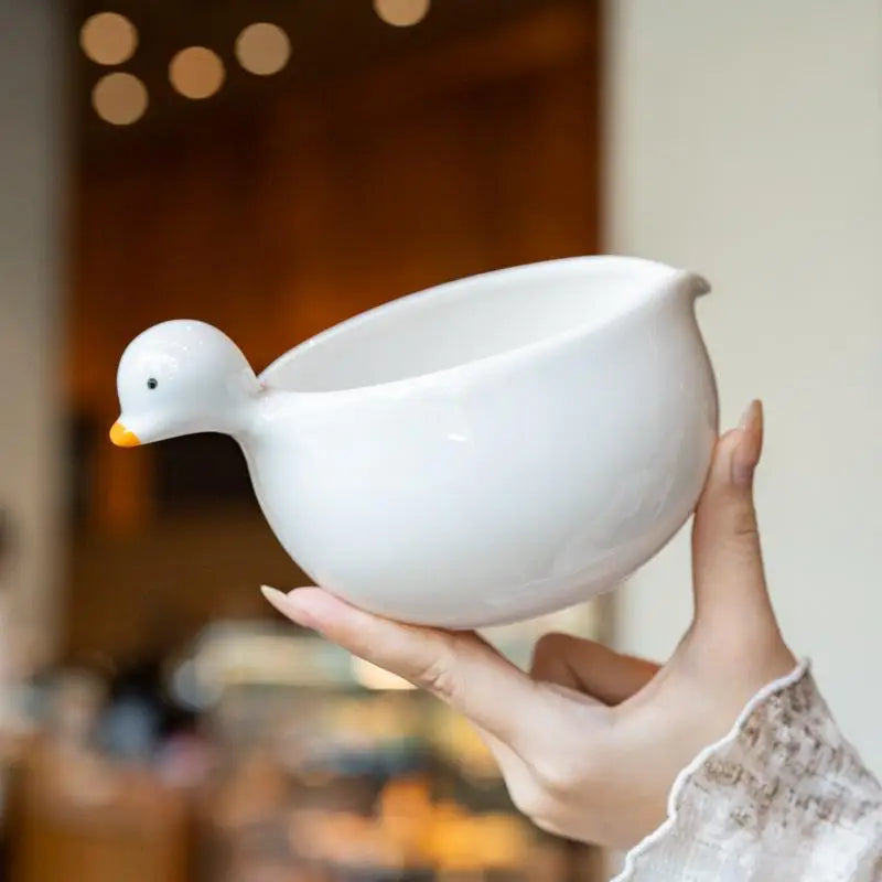 Ceramic Duck Egg Bowl – Cute Kitchen Stirring & Pouring Bowl Ceramic Kitchen Bowl Peaceful Pleasures Health and Wellness