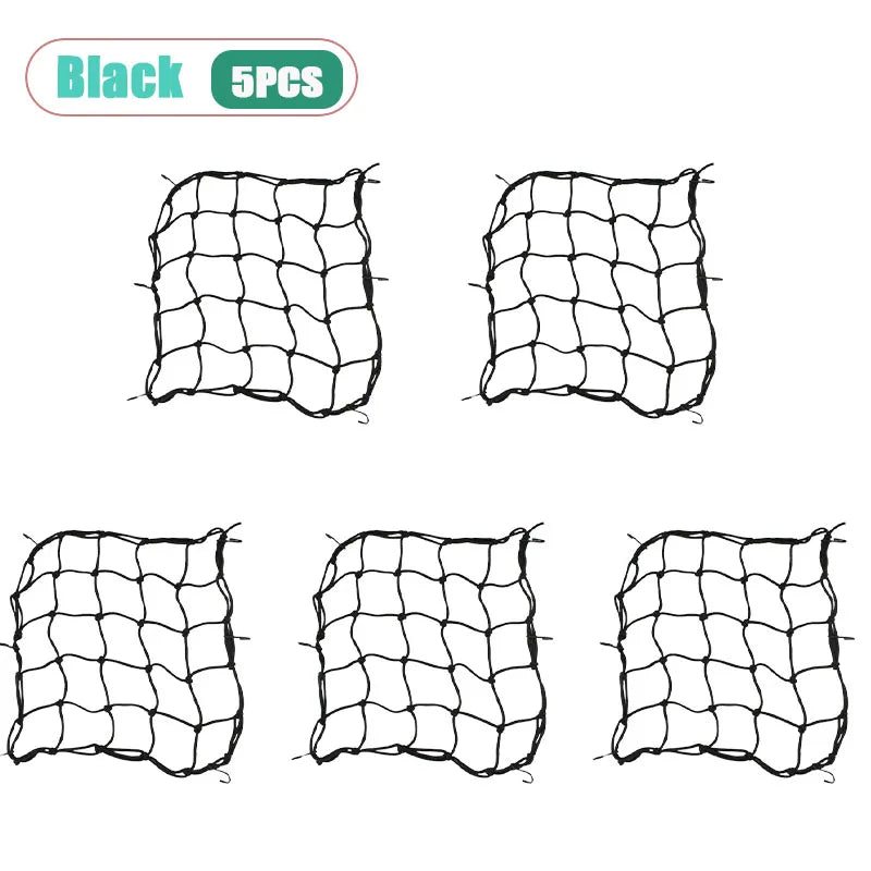 Motorcycle Elastic Cargo Net 40x40cm – Helmet & Luggage Bungee